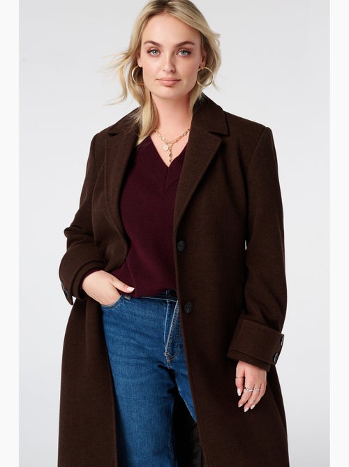 Ms mode manteau à fermeture boutonnée - Kiabi