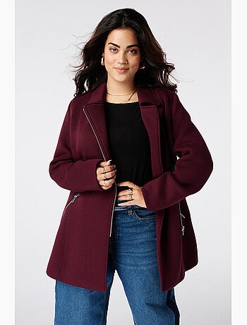 Ms mode manteau à fermeture éclair