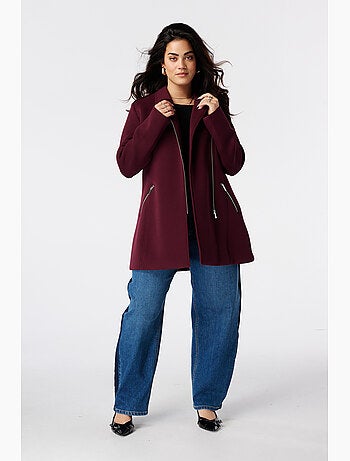 Ms mode manteau à fermeture éclair