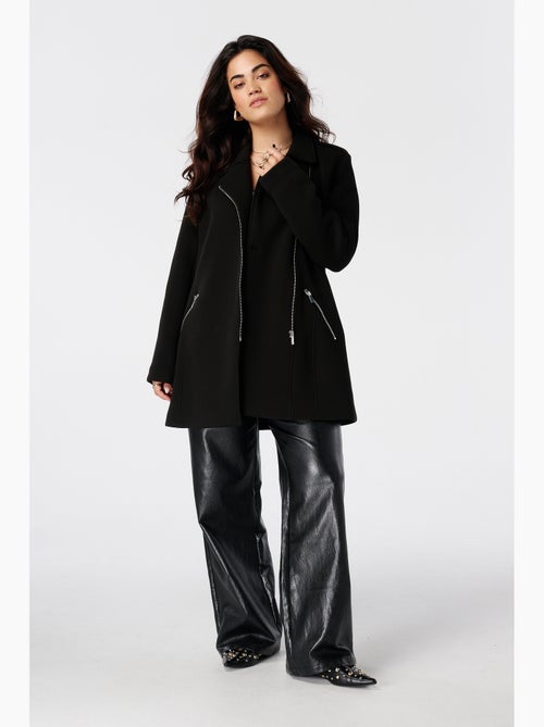 Ms mode manteau à fermeture éclair - Kiabi