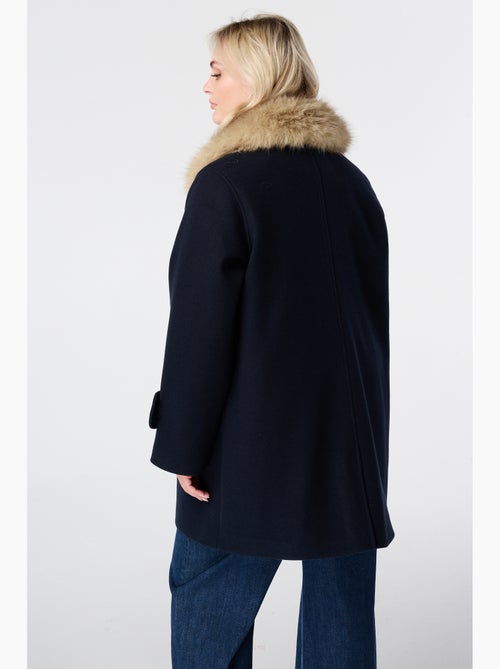 Ms mode manteau avec col en fausse fourrure - Kiabi