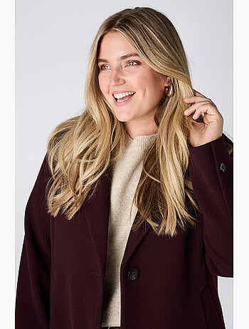 Ms mode manteau court à boutons