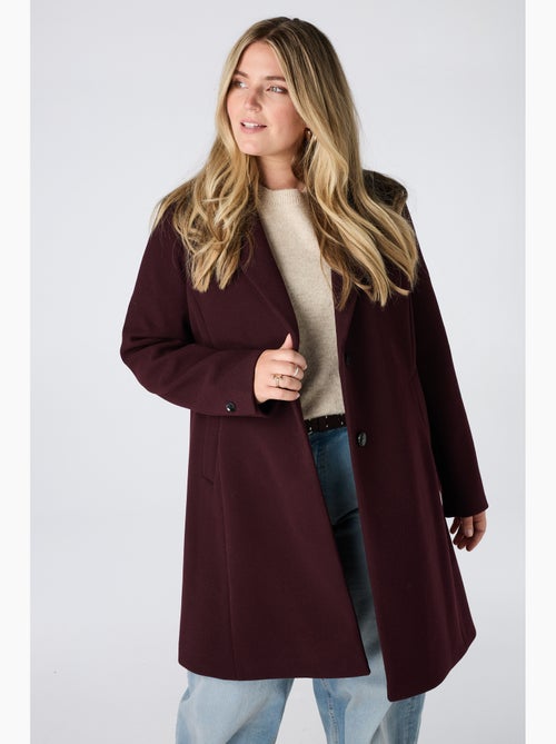 Ms mode manteau court à boutons - Kiabi