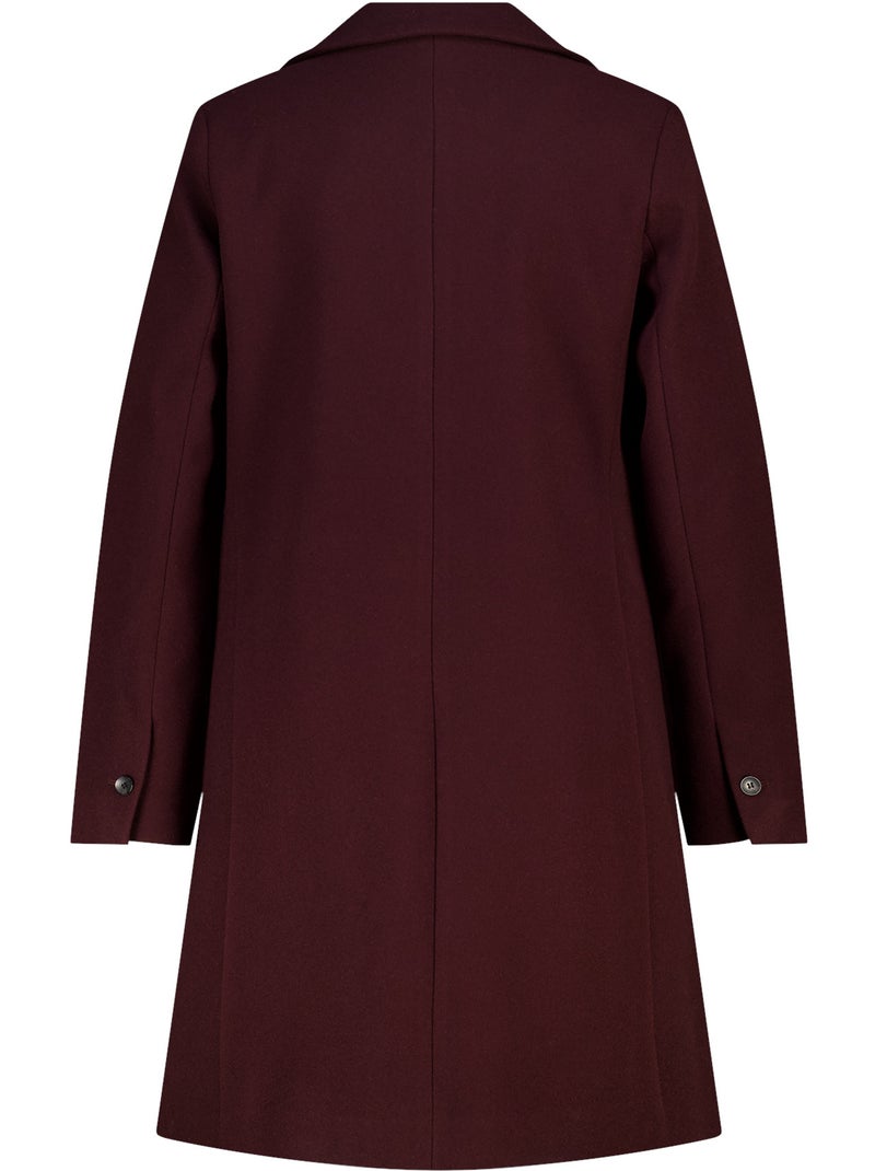 Ms mode manteau court à boutons Bordeaux - Kiabi
