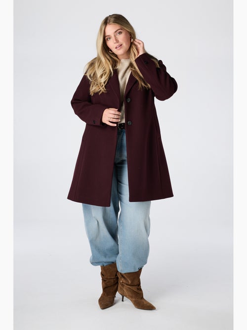 Ms mode manteau court à boutons - Kiabi