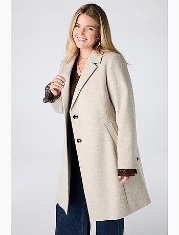 Ms mode manteau court à boutons