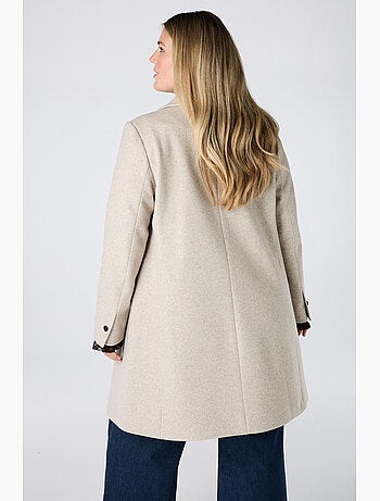 Ms mode manteau court à boutons