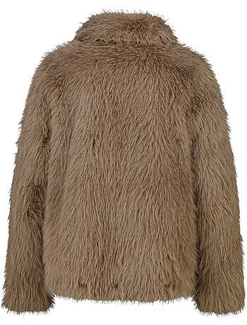 Ms mode manteau en fausse fourrure