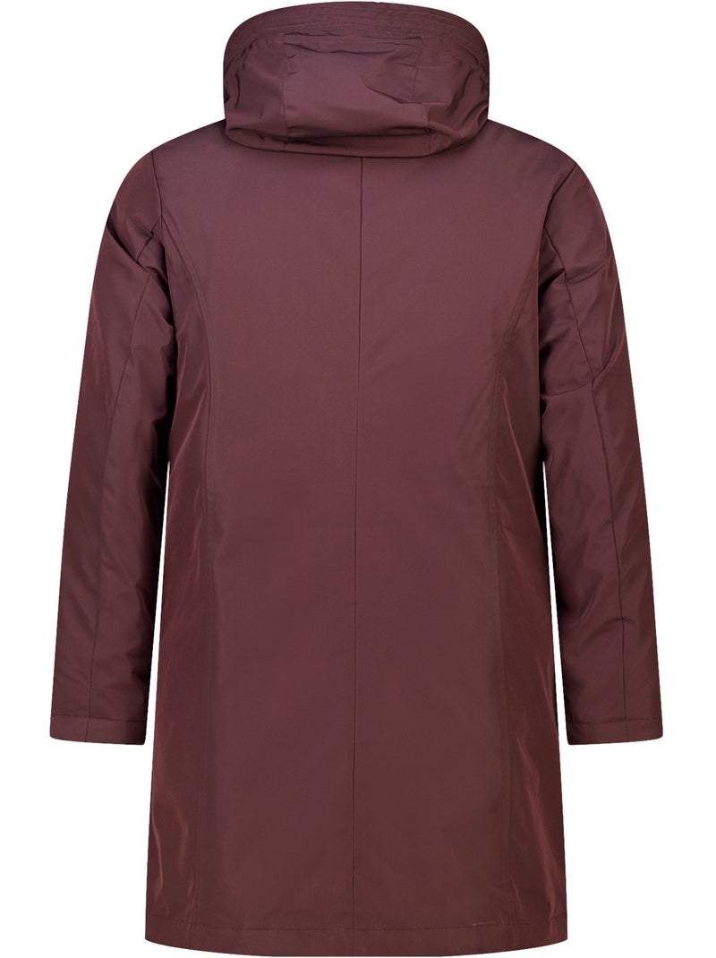 Ms mode manteau long déperlant Bordeaux - Kiabi