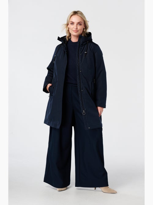 Ms mode manteau long doublé avec capuche - Kiabi