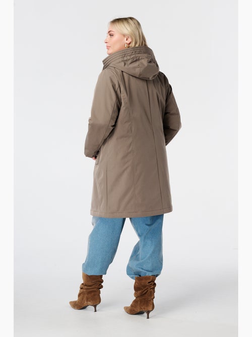 Ms mode manteau long doublé avec capuche - Kiabi