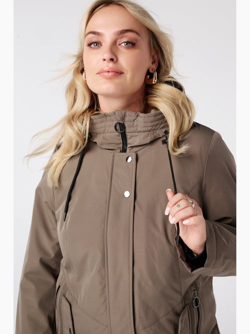 Ms mode manteau long doublé avec capuche - Kiabi