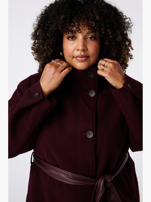 Ms mode manteau mi long avec col montant - Kiabi
