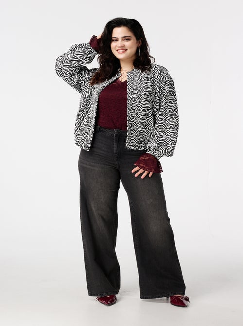 MS MODE Manteaux Blouson bomber zèbre - Kiabi