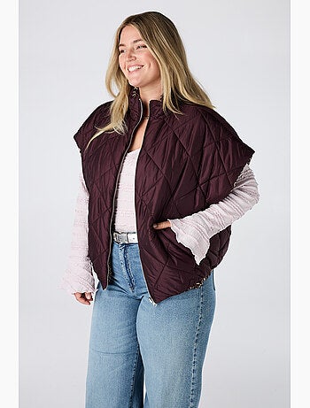 Ms mode manteaux bodywarmer matelassée réversible