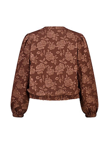 MS MODE Manteaux Bomber avec imprimé fleurs 3D