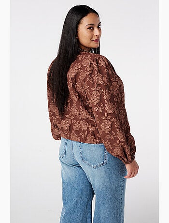 MS MODE Manteaux Bomber avec imprimé fleurs 3D