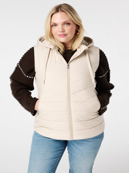 MS MODE Manteaux Gilet matelassé avec capuche - Kiabi