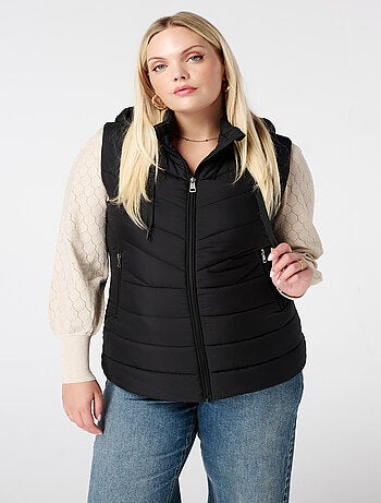MS MODE Manteaux Gilet matelassé avec capuche