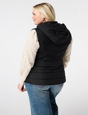 MS MODE Manteaux Gilet matelassé avec capuche