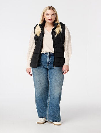 MS MODE Manteaux Gilet matelassé avec capuche