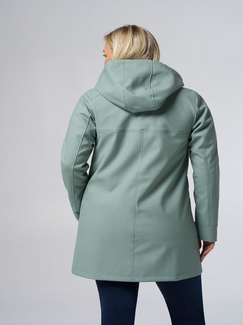 MS MODE Manteaux Mackintosh avec capuche Bleu gris - Kiabi