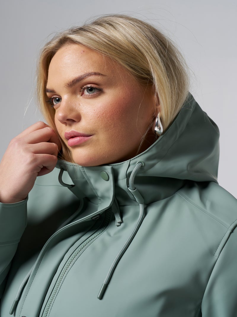 MS MODE Manteaux Mackintosh avec capuche Bleu gris - Kiabi