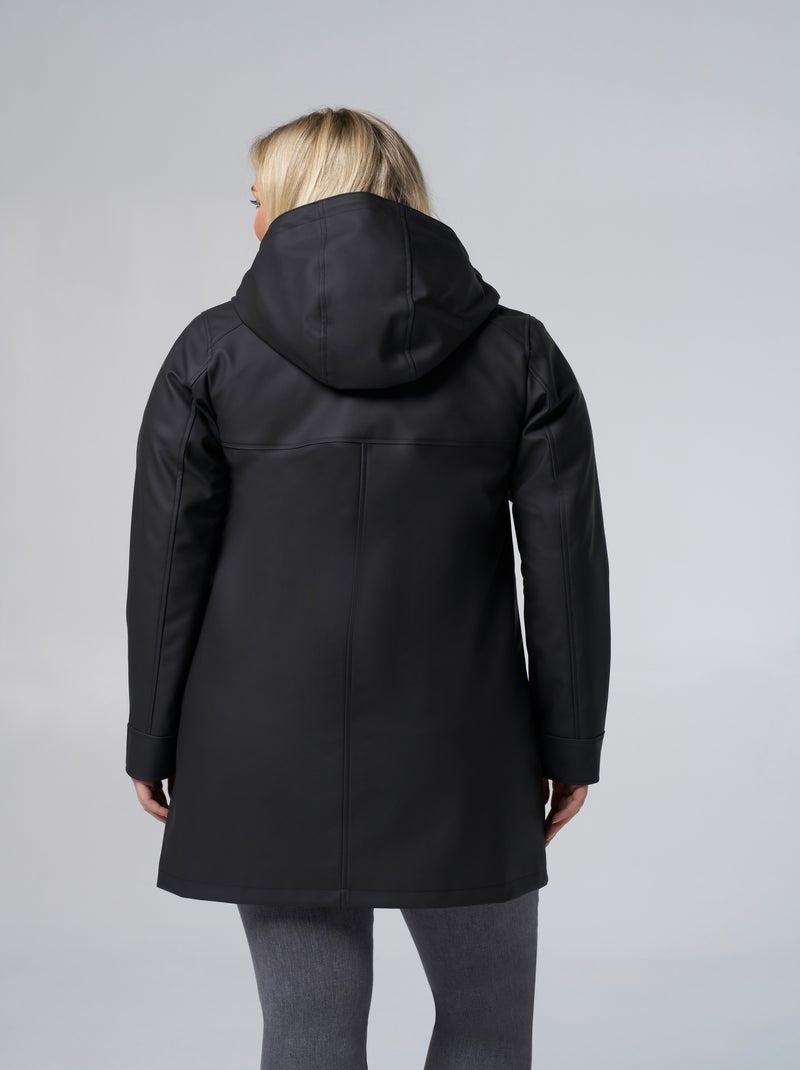 MS MODE Manteaux Mackintosh avec capuche Noir - Kiabi