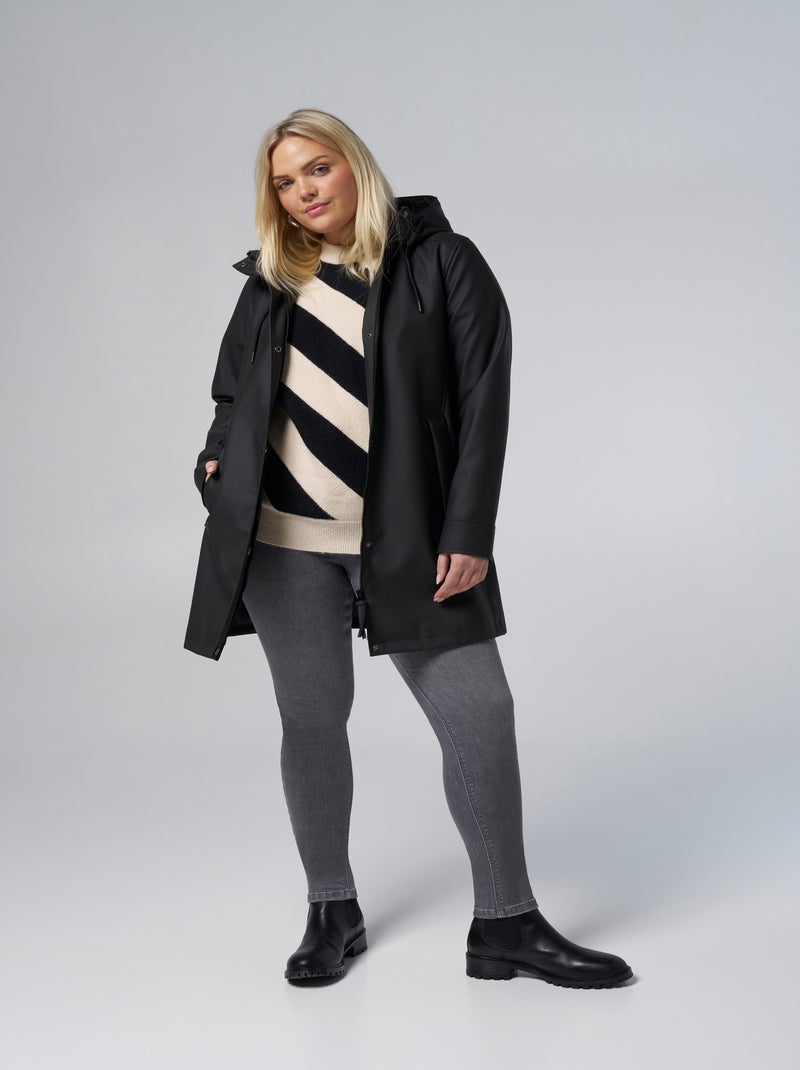 MS MODE Manteaux Mackintosh avec capuche Noir - Kiabi