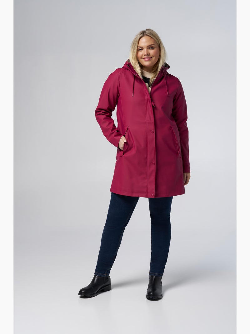 Ms Mode Manteaux mackintosh avec capuche Rouge bordeaux - Kiabi