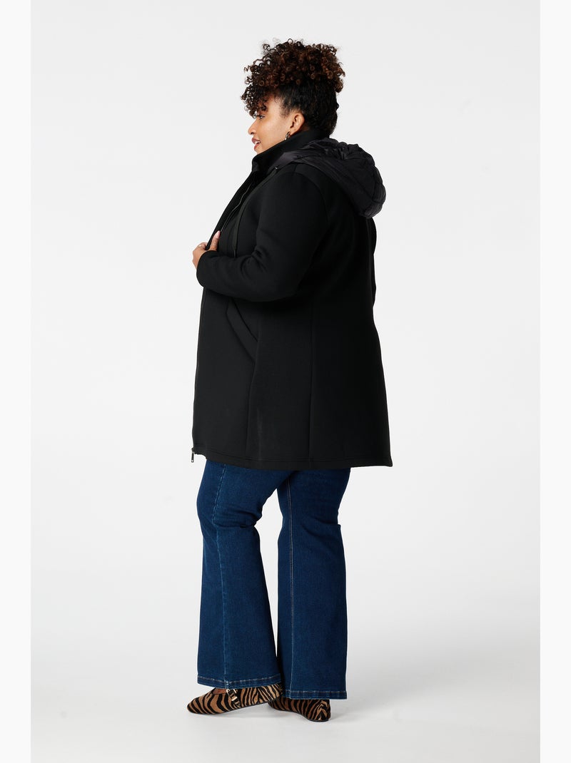 MS MODE Manteaux Manteau à capuche Noir - Kiabi