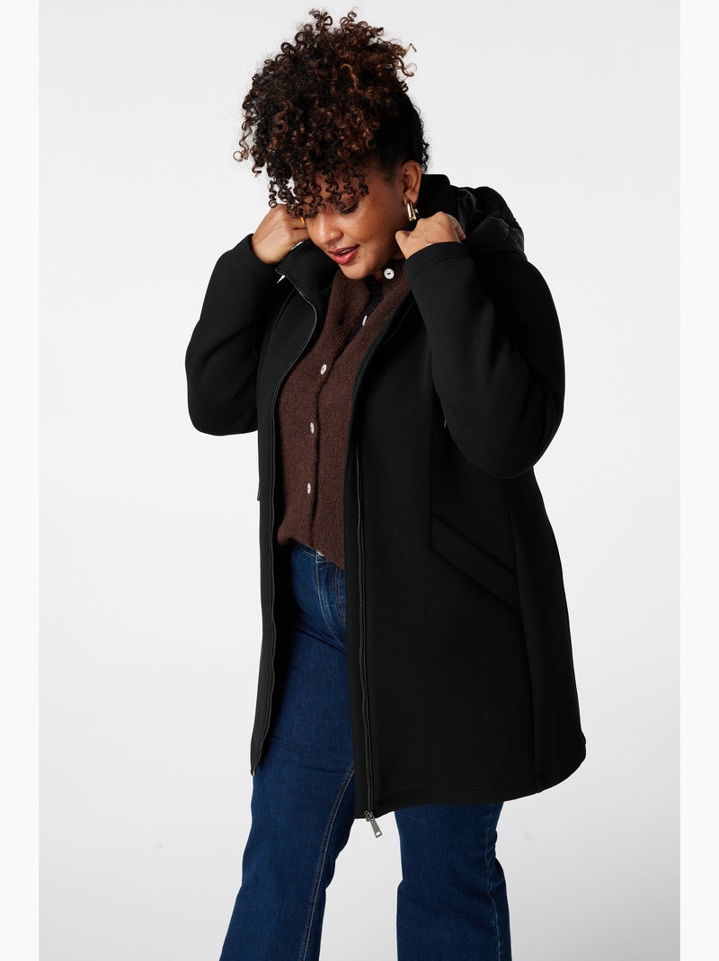 MS MODE Manteaux Manteau à capuche Noir - Kiabi