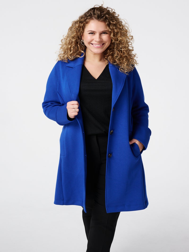 MS MODE Manteaux Manteau avec fermeture boutonnée Bleu cobalt - Kiabi