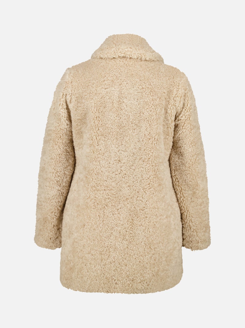 MS MODE Manteaux Manteau en tissu peluche Blanc nacré - Kiabi