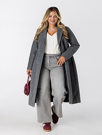 MS MODE Manteaux Manteau long avec fermeture à boutons