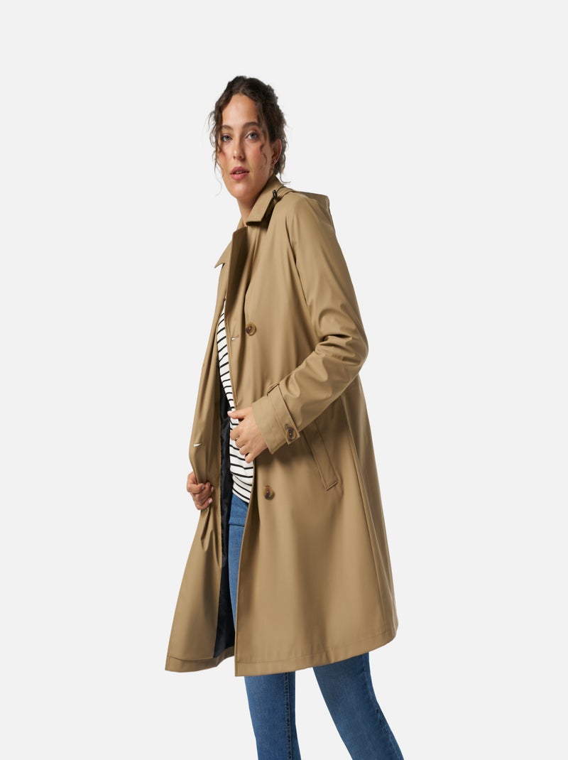 MS MODE Manteaux Trench imperméable Beige sable - Kiabi