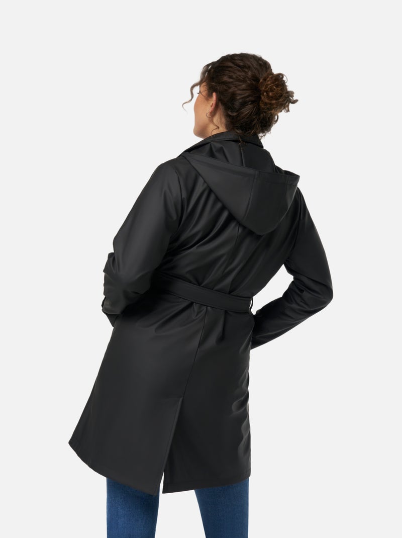 MS MODE Manteaux Trench imperméable Noir - Kiabi