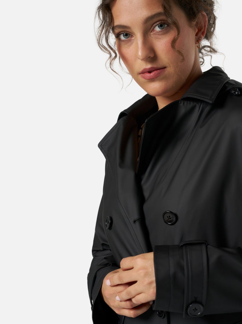MS MODE Manteaux Trench imperméable Noir - Kiabi
