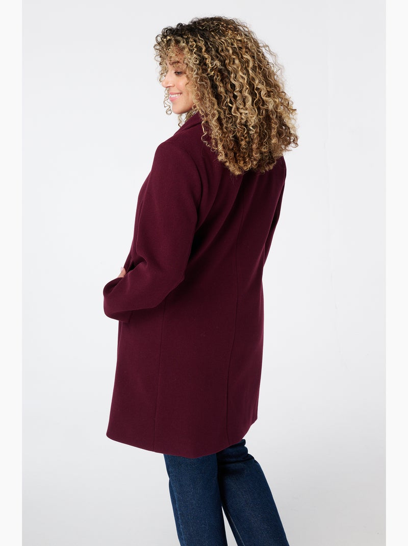 MS MODE Manteaux Veste à boutons Bordeaux - Kiabi