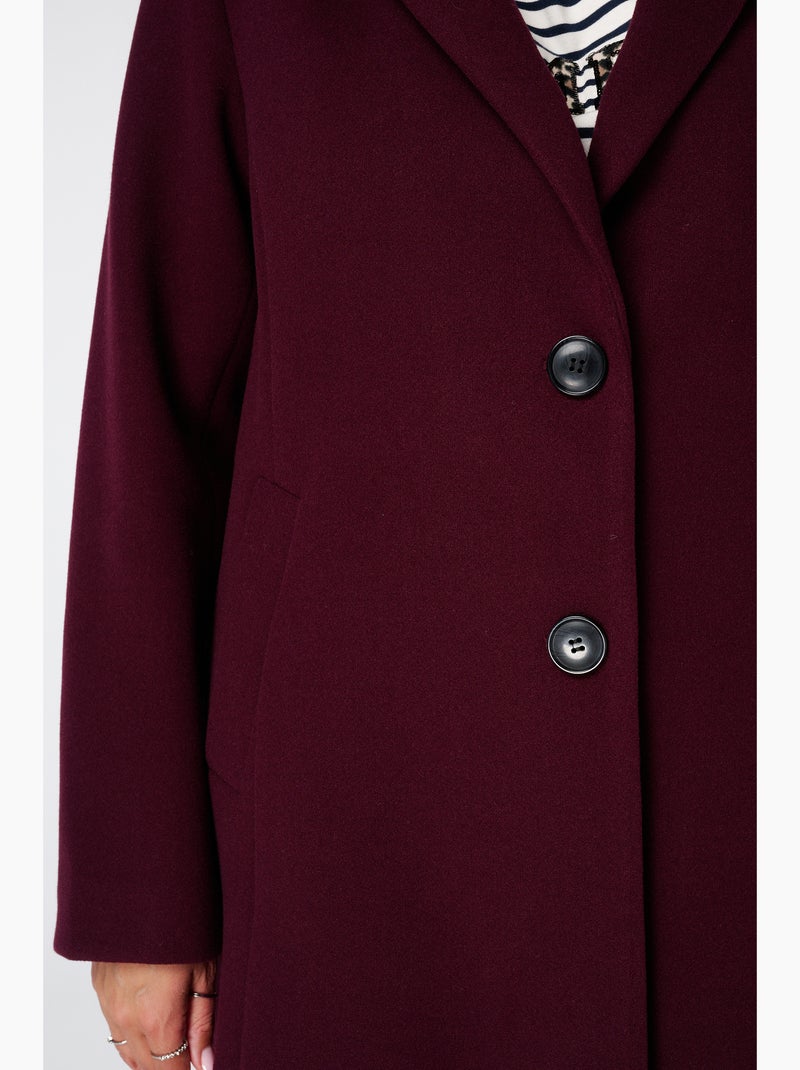 MS MODE Manteaux Veste à boutons Bordeaux - Kiabi