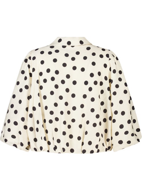 MS MODE Manteaux Veste à pois avec manches bouffantes courtes - Kiabi