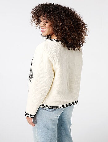 MS MODE Manteaux Veste avec broderies
