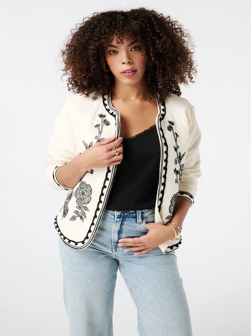 MS MODE Manteaux Veste avec broderies - Kiabi