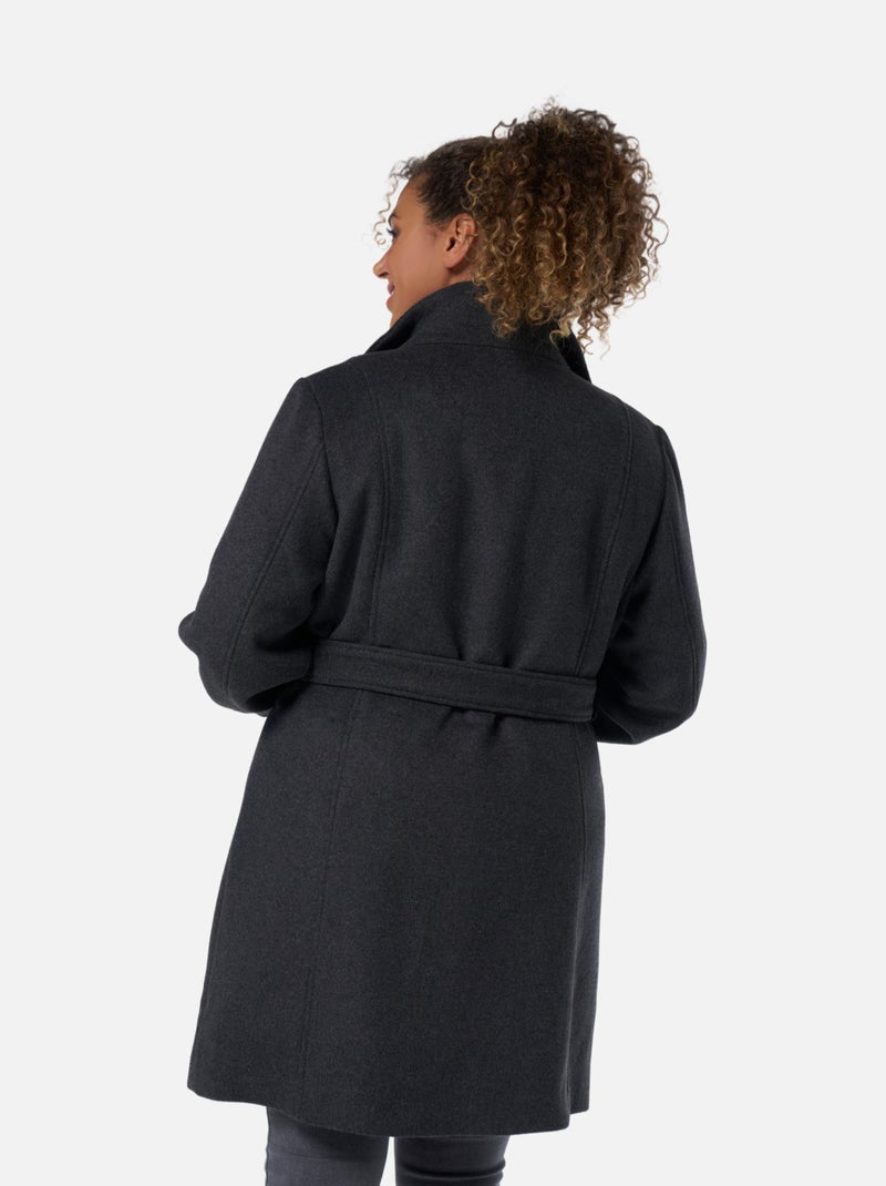 MS MODE Manteaux Veste avec ceinture gris anthracite - Kiabi