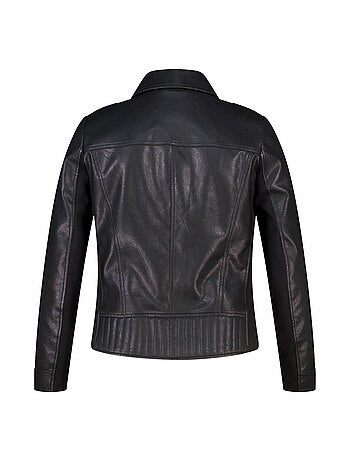 MS MODE Manteaux Veste biker en similicuir