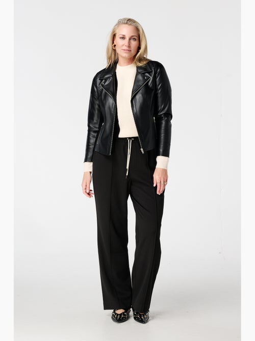 MS MODE Manteaux Veste biker en similicuir - Kiabi