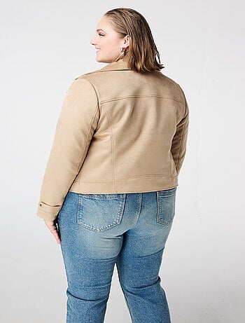 MS MODE Manteaux Veste biker en suédine