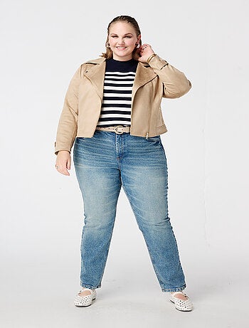 MS MODE Manteaux Veste biker en suédine