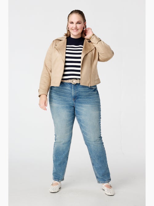 MS MODE Manteaux Veste biker en suédine - Kiabi