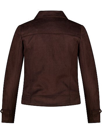 Ms Mode Manteaux veste biker en suédine